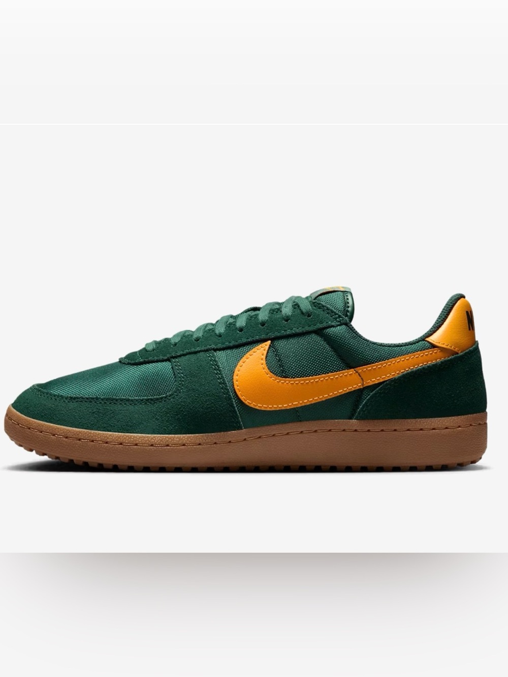 Nike Field General in Pro Green/Pro Gold/Gum Med Brown, Men Size 9.5/Women 11